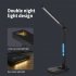 LED Desk Lamp with Wireless Charger Dual Lcd Display Multi functional Smart Eye Caring Table Lamps White US Plug