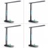 LED Desk Lamp with Wireless Charger Dual Lcd Display Multi functional Smart Eye Caring Table Lamps White US Plug