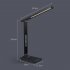 LED Desk Lamp with Wireless Charger Dual Lcd Display Multi functional Smart Eye Caring Table Lamps White US Plug