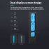LED Desk Lamp with Wireless Charger Dual Lcd Display Multi functional Smart Eye Caring Table Lamps White US Plug
