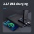 LED Desk Lamp with Wireless Charger Dual Lcd Display Multi functional Smart Eye Caring Table Lamps White US Plug