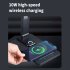 LED Desk Lamp with Wireless Charger Dual Lcd Display Multi functional Smart Eye Caring Table Lamps White US Plug
