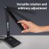 LED Desk Lamp with Wireless Charger Dual Lcd Display Multi functional Smart Eye Caring Table Lamps White US Plug