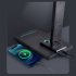 LED Desk Lamp with Wireless Charger Dual Lcd Display Multi functional Smart Eye Caring Table Lamps Black US Plug