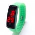LED Digital Display Bracelet Watch Children s Students Silica Gel Sports Watch Mint Green