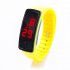 LED Digital Display Bracelet Watch Children s Students Silica Gel Sports Watch yellow