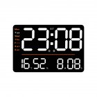 LED Digital Wall Clock 12/24h Temperature Humidity Display Table Alarm Clock