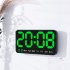 LED Digital Wall Clock With 2 Alarm Large Display Alarm Clock For Living Room Office Classroom Gym Shop Decor green light