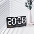 LED Digital Wall Clock With 2 Alarm Large Display Alarm Clock For Living Room Office Classroom Gym Shop Decor red light