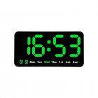 LED Digital Wall Clock With 2 Alarm Large Display Alarm Clock For Living Room Office Classroom Gym Shop Decor green light