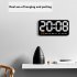 LED Digital Wall Clock With 2 Alarm Large Display Alarm Clock For Living Room Office Classroom Gym Shop Decor red light