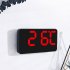 LED Digital Wall Clock With 2 Alarm Large Display Alarm Clock For Living Room Office Classroom Gym Shop Decor red light