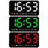 LED Digital Wall Clock With 2 Alarm Large Display Alarm Clock For Living Room Office Classroom Gym Shop Decor green light