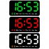 LED Digital Wall Clock With 2 Alarm Large Display Alarm Clock For Living Room Office Classroom Gym Shop Decor green light