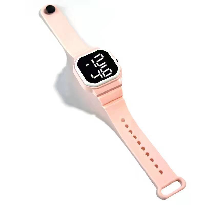 LED Digital Watch Simple Square Waterproof Electronic Watch For Men Women Student Sports Swimming