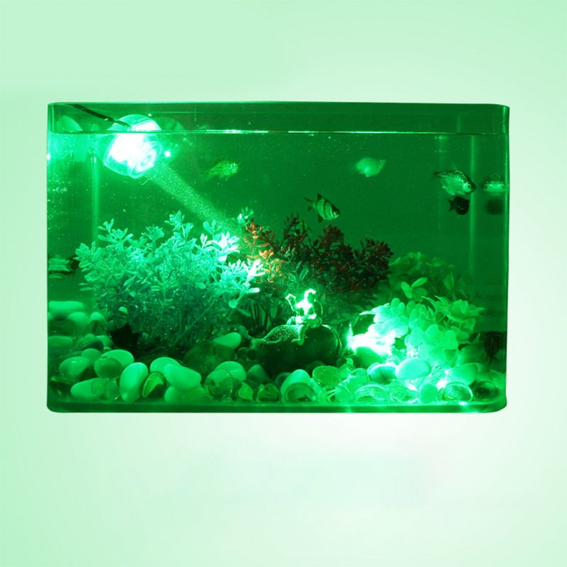 LED Diving Spotlight for Aquarium Fish Tank Decor Lighting EU Plug 110-240V green