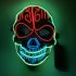 LED EL Cool Light Luminous Skeleton Mask Light Cosplay Prop for Halloween As shown