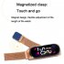 LED Electronic Watch Fashion Touch Screen Waterproof Wristwatch With Magnetic Milanese Band For Men Women Rose gold