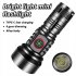 LED Extremely Bright Torch  50000 Lumens Flashlight  Type C Rechargeable Zoom Torch  IP65 Waterproof Flashlight With 4 Light Modes For Camping Hiking Including 