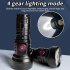 LED Extremely Bright Torch  50000 Lumens Flashlight  Type C Rechargeable Zoom Torch  IP65 Waterproof Flashlight With 4 Light Modes For Camping Hiking Including 