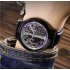 LED Fashion Men Women Waterproof Sports Wrist Watch with Leather Band Black S