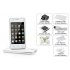 LED Flashing 4 Inch Android Phone with a Touch Screen  a powerful 1GHz CPU as well as Front Facing and Rear Cameras