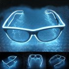 LED Flashing EL Luminous Glasses Party Decorative Lighting Classic Gift Bright Prop Light Up Party Glasses Party Decor white