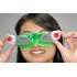 LED Flashing Halloween red framed glasses that feature 6 LEDs and pop out bobble eyes 