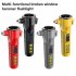 LED Flashlight Multi functional Safety Hammer Flashlight USB Charging Portable Strong Light Torch For Camping Hiking Fishing yellow