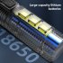 LED Flashlight Multi functional Safety Hammer Flashlight USB Charging Portable Strong Light Torch For Camping Hiking Fishing yellow