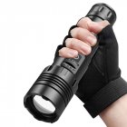LED Flashlight P70 COB Short Hard Oxidation I   O Rechargeable Waterproof Flashlight black Model 1670