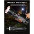 LED Flashlight Smart Screen Display Short Style Torch Camping Night Lamp black F401 short