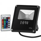 LED Flood Light 10W  Waterproof  16 Colors  Remote Control  AC85 265V  Outdoor Friendly