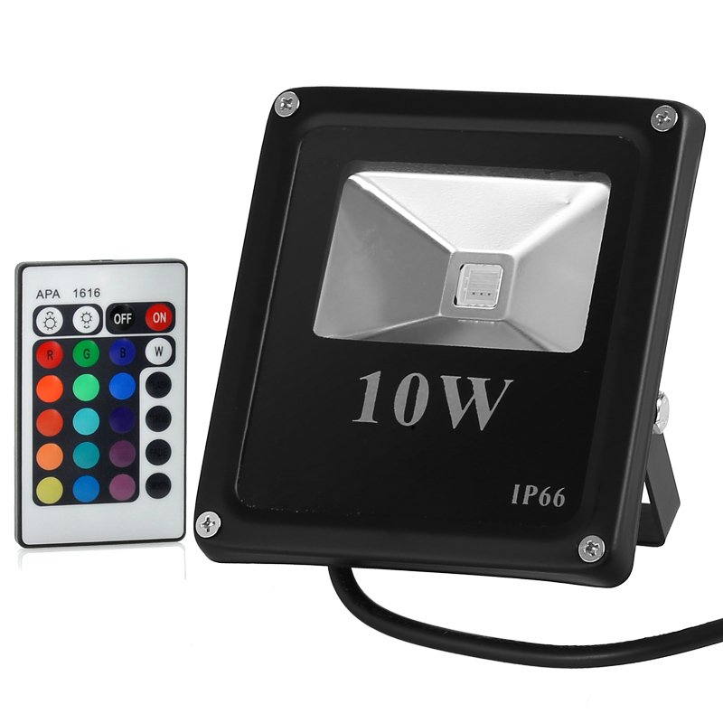 LED Flood Light 10W Multicolor w/ Remote