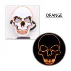 LED Halloween Scary Glow Skeleton Mask Cosplay Party Costume Supplies Orange
