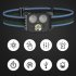 LED Headlamp Flashlight 6 Modes Head Lamp USB Rechargeable Waterproof Head Flashlight For Outdoor Fishing Hiking Camping 5LED