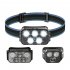 LED Headlamp Flashlight 6 Modes Head Lamp USB Rechargeable Waterproof Head Flashlight For Outdoor Fishing Hiking Camping 5LED