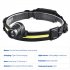 LED Headlamp With Motion Sensor  USB Rechargeable 10 Lighting Mode  COB Wide Beam Headlight  Head mounted Waterproof For Fishing Camping Hiking Outdoor 668 zoom