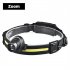 LED Headlamp With Motion Sensor  USB Rechargeable 10 Lighting Mode  COB Wide Beam Headlight  Head mounted Waterproof For Fishing Camping Hiking Outdoor 668 zoom