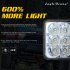 LED Headlight Die cast Aluminum Casing 150w Square 5inches  4x6 LED Headlamp Suv Truck Working Lights White light