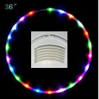LED Hula Ring 8 Parts Detachable Collapsable Light Colorful Night Light for Dancing Stage Props 24 LEDs diameter 90cm