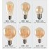 LED Industrial Bulb Dark Brown Light Adjustable Lamp 220V ST64 A60 G80 G45 E27