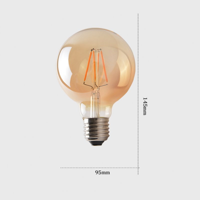 LED Industrial Bulb Dark Brown Light Adjustable Lamp 220V ST64 A60 G80 G45 E27