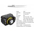 LED Intelligent Induction Headlamp Rotary Zoom Headlight Torch Flashlight black Model 2052