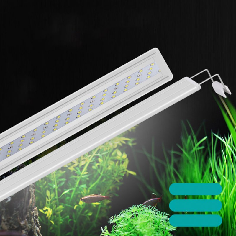 LED Lamp with Extensible Clip for Aquarium Fish Tank Lighting White Blue Light Four rows of GX-A600 white and blue