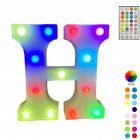 LED Letter Lights With Remote Control 16-color Luminous Letter Lamp Bar Sign Night Light For Wedding Party Christmas Decor H