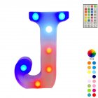 LED Letter Lights With Remote Control 16-color Luminous Letter Lamp Bar Sign Night Light For Wedding Party Christmas Decor J