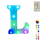 LED Letter Lights With Remote Control 16-color Luminous Letter Lamp Bar Sign Night Light For Wedding Party Christmas Decor L