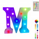 LED Letter Lights With Remote Control 16-color Luminous Letter Lamp Bar Sign Night Light For Wedding Party Christmas Decor M