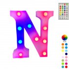 LED Letter Lights With Remote Control 16-color Luminous Letter Lamp Bar Sign Night Light For Wedding Party Christmas Decor N